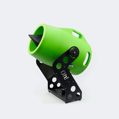 Green foam cannon on a tripod stand